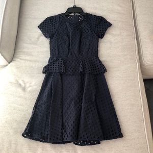 Banana Republic Geo Lace Peplum Dress